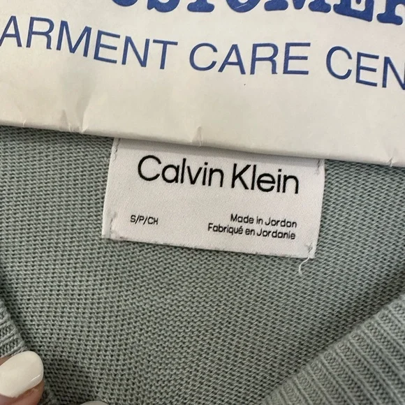 Calvin Klein Men’s Light Green Sweater - Picture 2 of 2